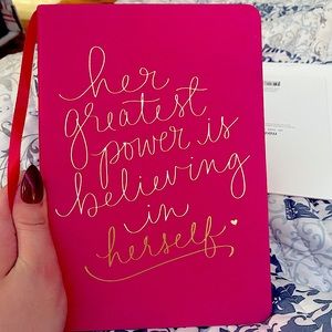 Pink leather journal